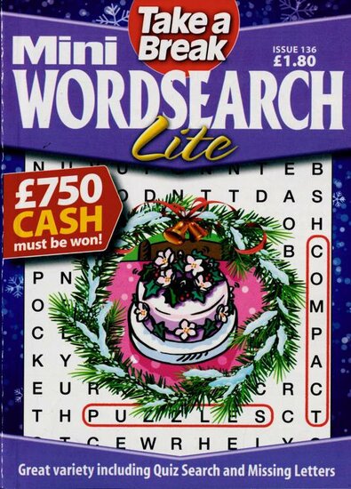 Take a Break Mini Wordsearch Lite Magazine