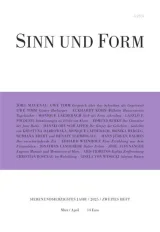 Sinn und Form (German) 1